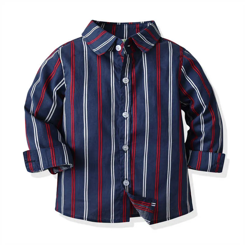 2 Pieces Set Baby Kid Boys Birthday Party Striped Bow Shirts And Solid Color Jumpsuits Wholesale 211109501
